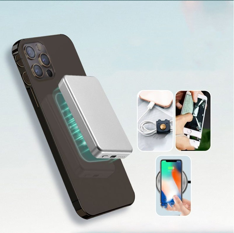 Applicable To12 Wireless Magnetic Charging Power Bank Mobile Power Sup