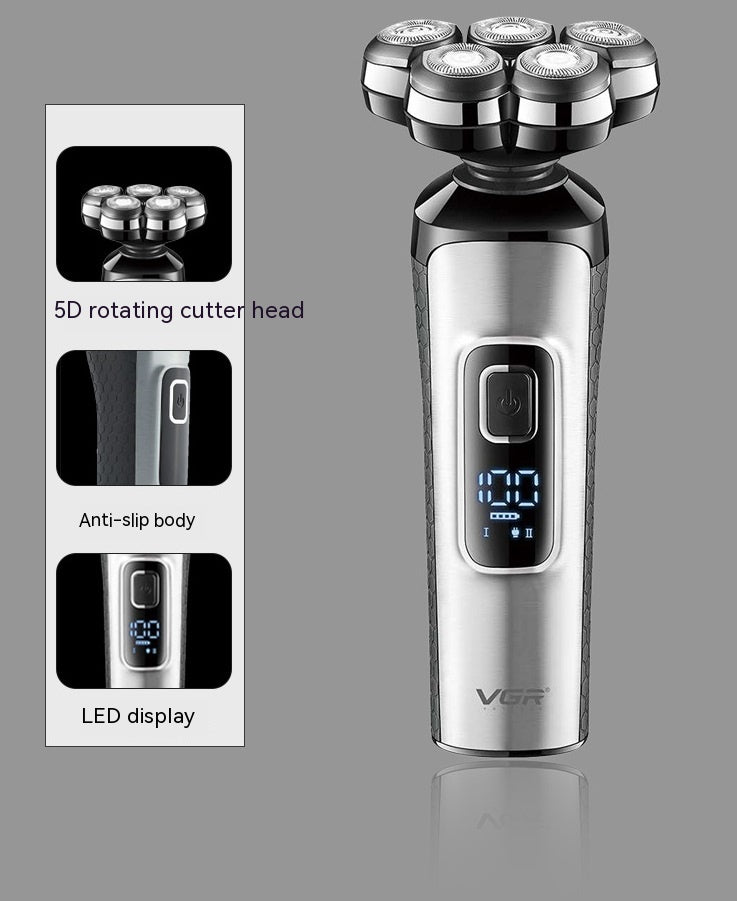 Washed LCD Digital Display New Rechargeable Floating Shaver